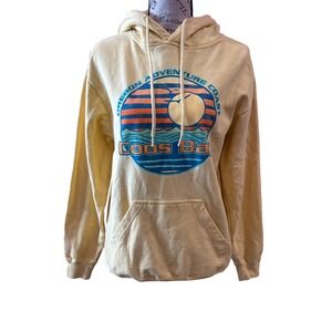 RetroVision Apparel Coos Bay Oregon Adventure Coast Graphic Hoodie Yellow Small